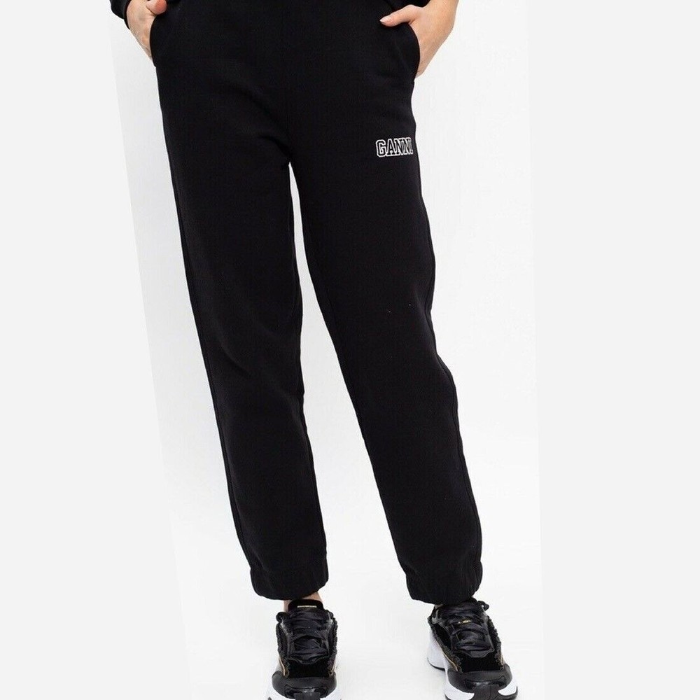 Ganni Black Logo Sweatpants